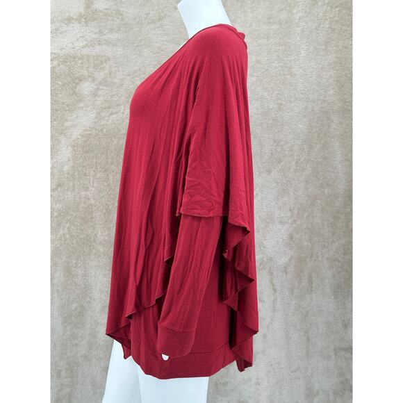 Soft‎ Surroundings Top Womens Large Red Madeline Tunic Minimalist Lagenlook NWT - Picture 4 of 10